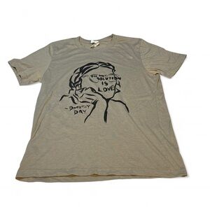 Bella Canvas The only solution is love Tan Graphic short sleeve Tee